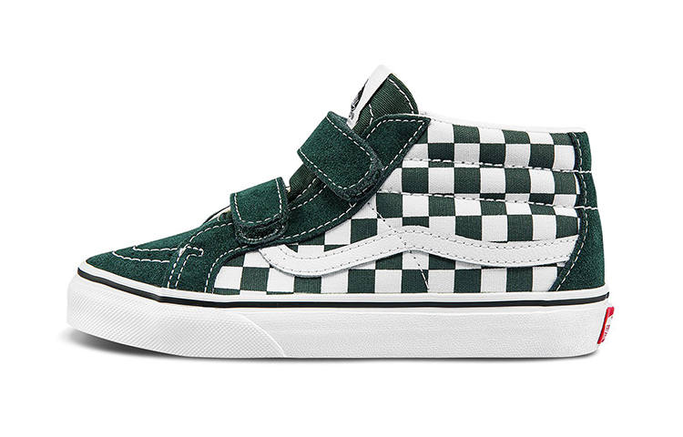 Vans SK8 Reissue Mid top Kids' Skateboarding Shoes Green White Children Aged 3 7 Years Old