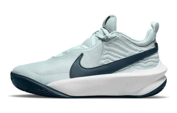 Nike Nike Team Hustle D 10 Slip Resistant Cushioning Abrasion Resistant Low top Basketball Shoes Light Blue Unisex