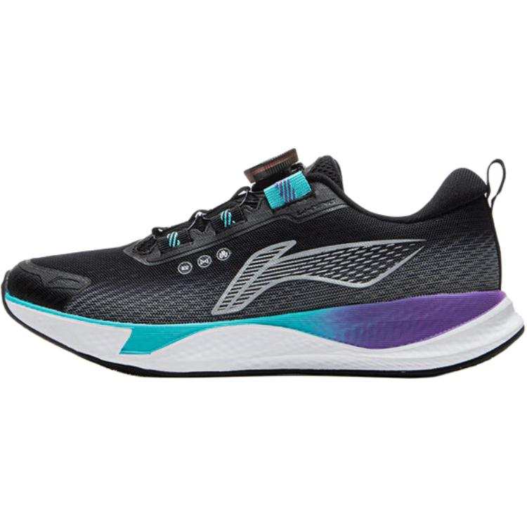 Li-Ning YOUNG Li Ning YOUNG Feiyun Buckle Low top Running Shoes Black Gray Teenagers