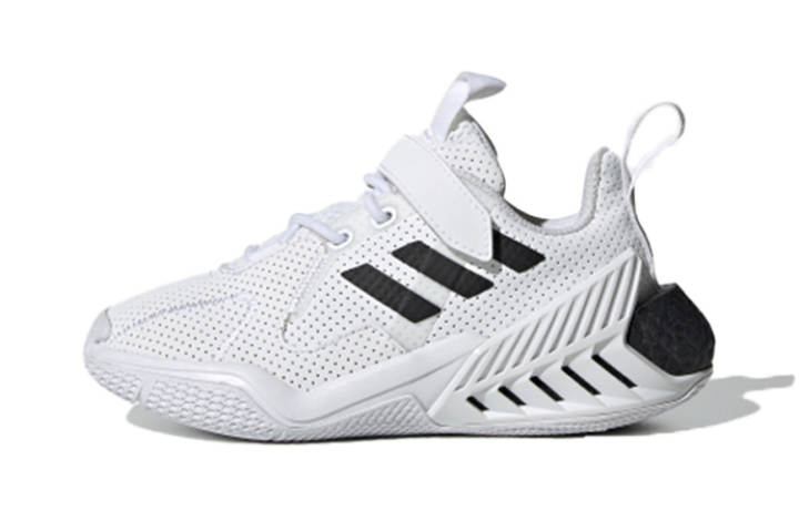Adidas Adidas 4Uture One El K Breathable Low top Kids' Running Shoes White Black Kids'