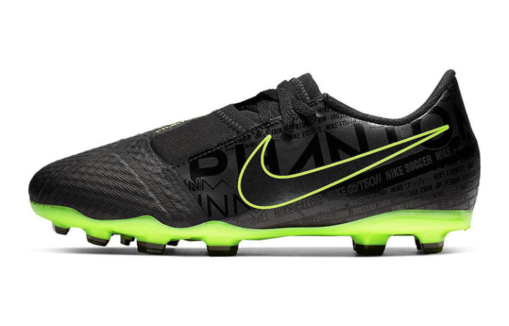 Nike Nike Phantom Venom Academy Slip Resistant Cushioning Abrasion Resistant Low top Kids' Soccer Shoes Black Green Kids'