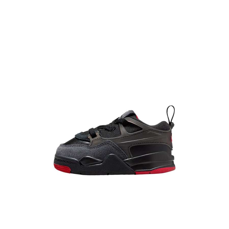 Jordan Jordan AJ4 Leather, Suede Slip Resistant Slip Resistant Toddler Shoes Black Infant And Toddler