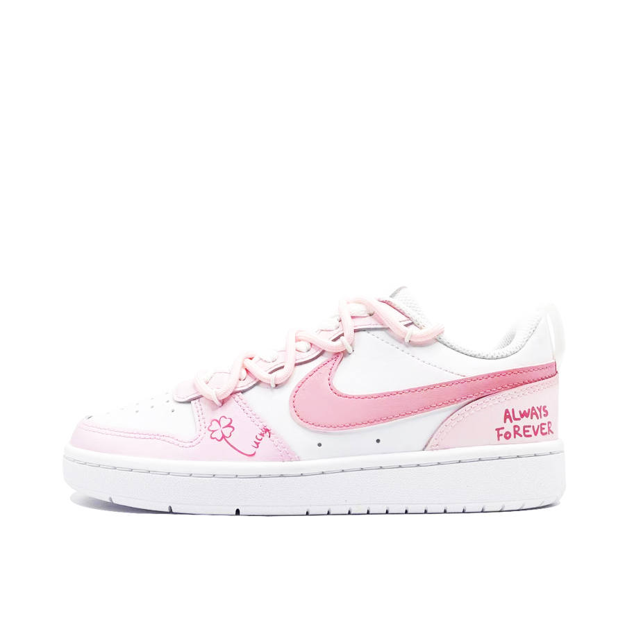 Nike Nike Court Borough Lucky Clover Leather Slip Resistant Cushioning Abrasion Resistant Low top Kids' Skateboarding Shoes