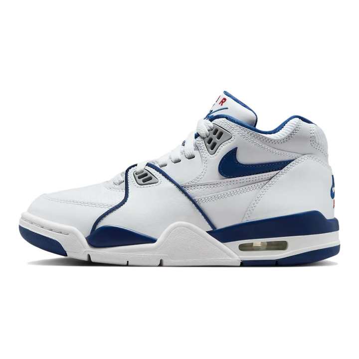 Nike Nike Air Flight 89 Mid top Casual Shoes White Blue Unisex