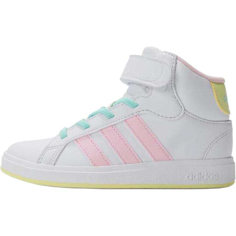 Adidas Adidas GRAND COURT Cushioning Abrasion Resistant Cushioning, Wear Resistant Mid top Kids' Training Shoes White Kids'