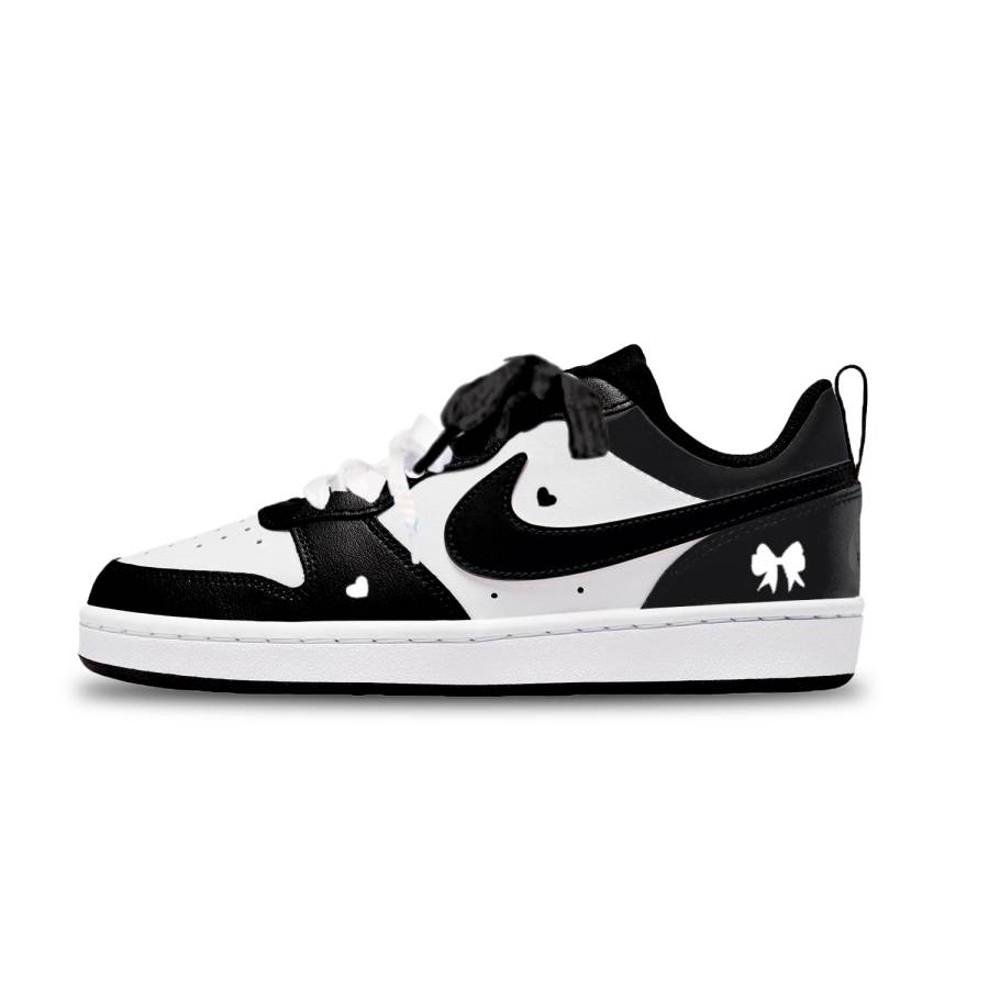 Nike Nike Court Borough Black Heart Knot Low top Kids' Skateboarding Shoes Black Unisex
