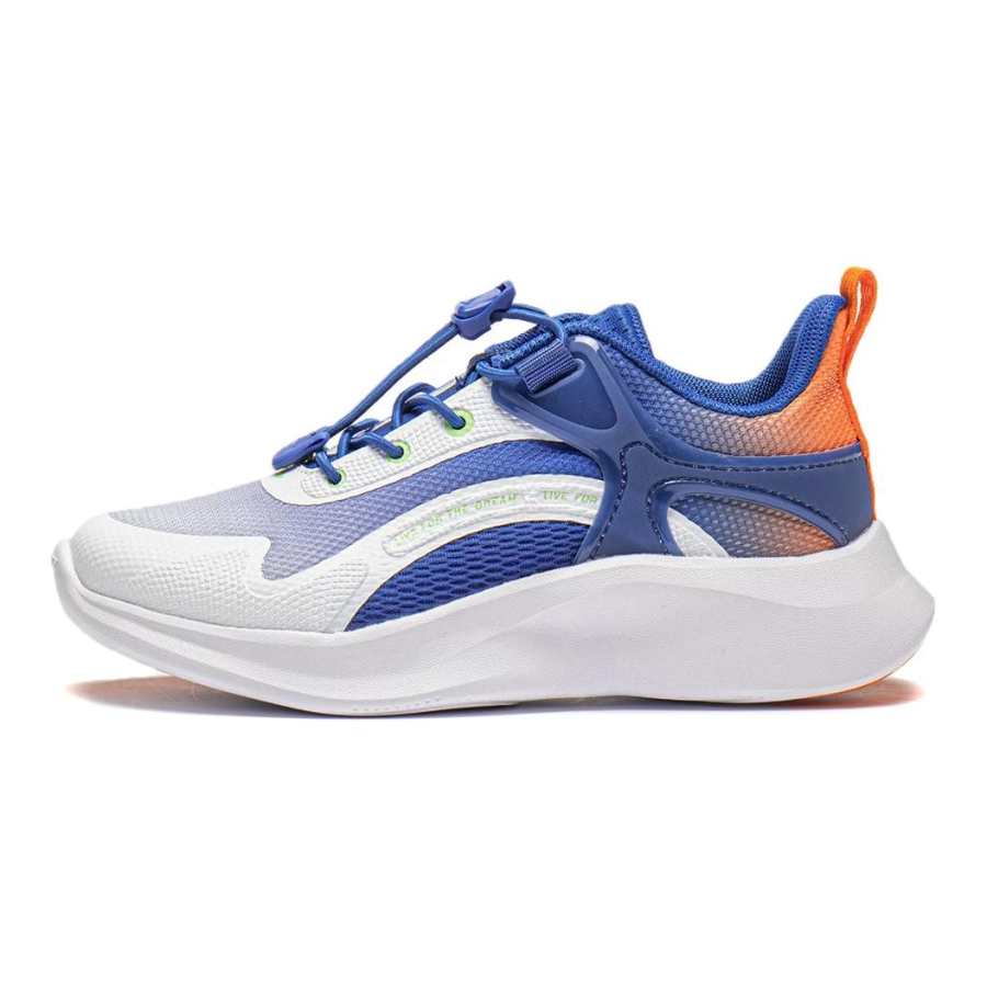 Li-Ning YOUNG Li Ning YOUNG Slip Resistant Abrasion Resistant Kids' Running Shoes White Blue Orange Kids'