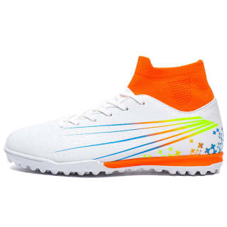 RUIYUNKA PU Polyurethane Slip Resistant Support High top Kids' Soccer Shoes Teenagers