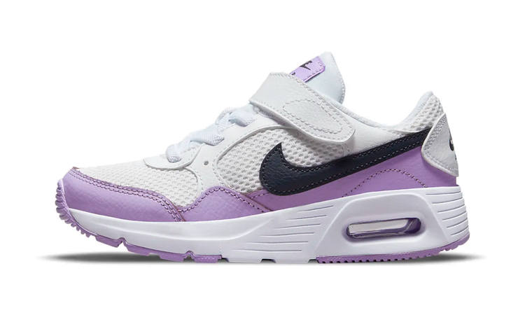 Nike Nike Air Max SC Comfortable Breathable Kids Lifestyle Shoes White Purple Children Aged 3 7 Years Old