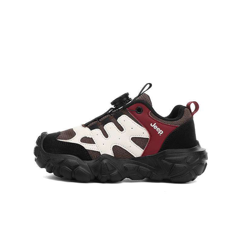 Jeep Low top Kids' Running Shoes Coffee/Beige/Burgundy Kids'