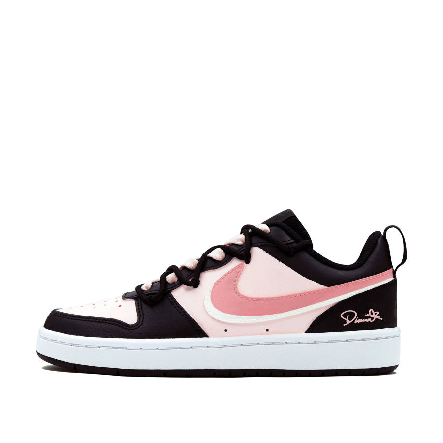 Nike Nike Court Borough Pink Ink Nebula Low top Kids' Skateboarding Shoes Black Pink Teenagers