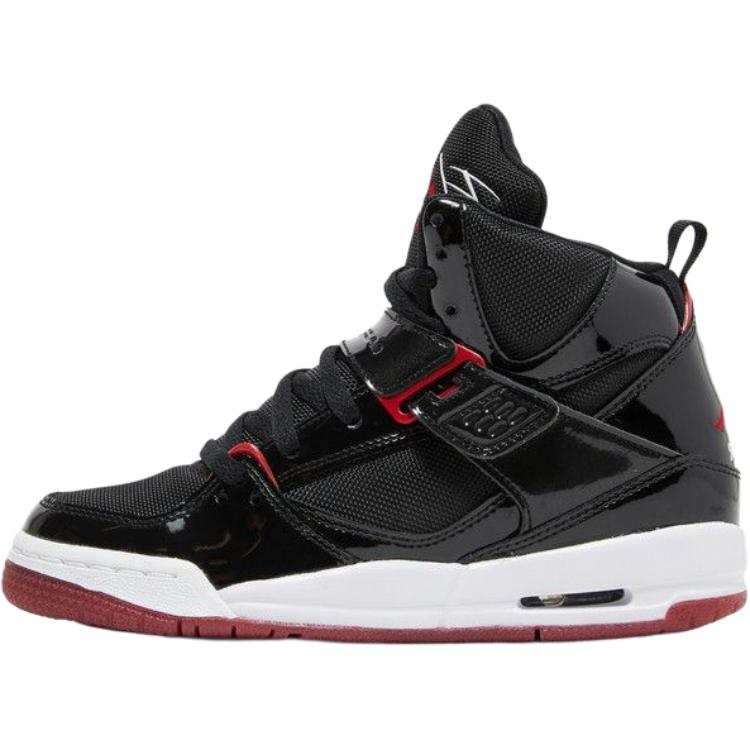 Jordan Jordan Flight 45 Leather High top Children's Basketball Shoes Black Teenagers