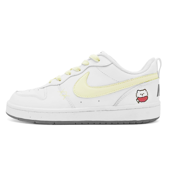 Nike Nike Court Borough Synthetic Leather Slip Resistant, Abrasion Resistant, Lightweight Cushioning
