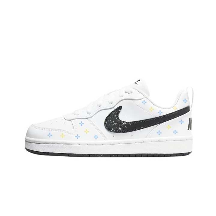 Nike Nike Court Borough Starry Dot Synthetic Leather Abrasion Resistant Abrasion Resistant Low top Kids' Skateboarding Shoes