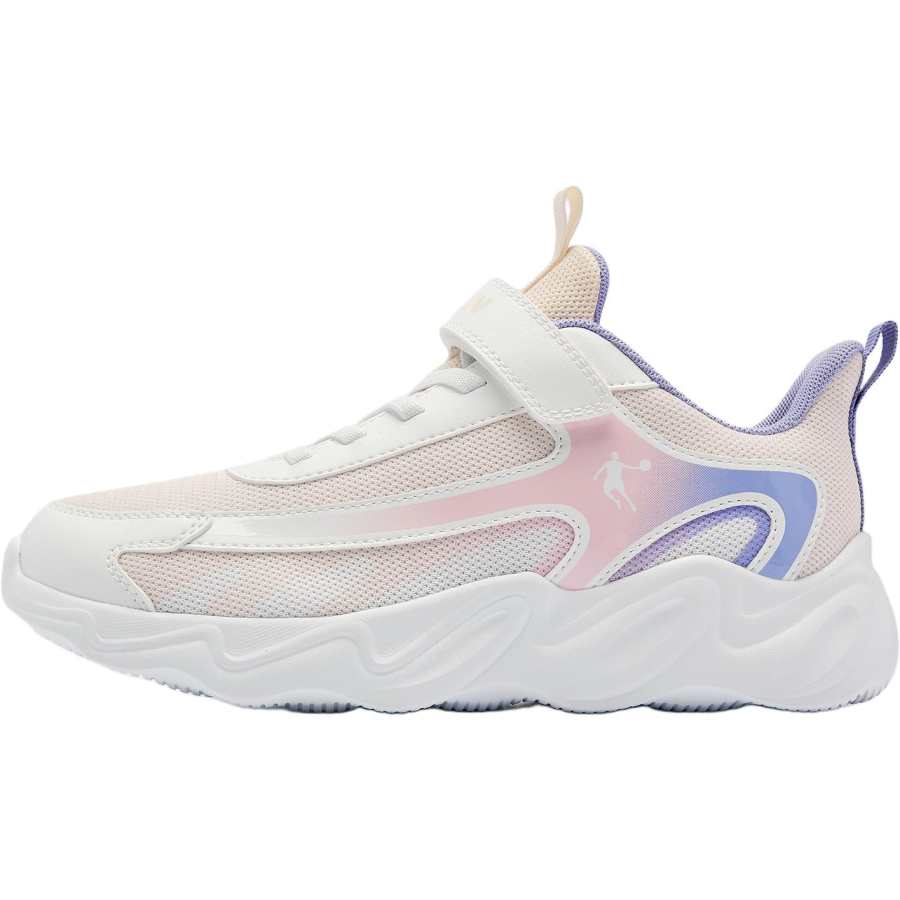 QIAODAN Low top Running Shoes Angel Pink/Jordan White Teenagers
