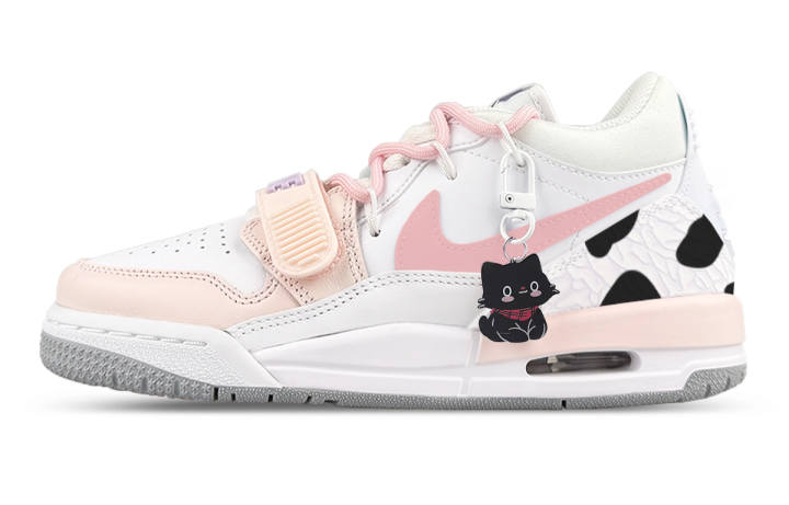 Jordan Jordan Legacy 312 Cushioning, Wear Resistant Low top Kids' Skateboarding Shoes White Pink Kids'
