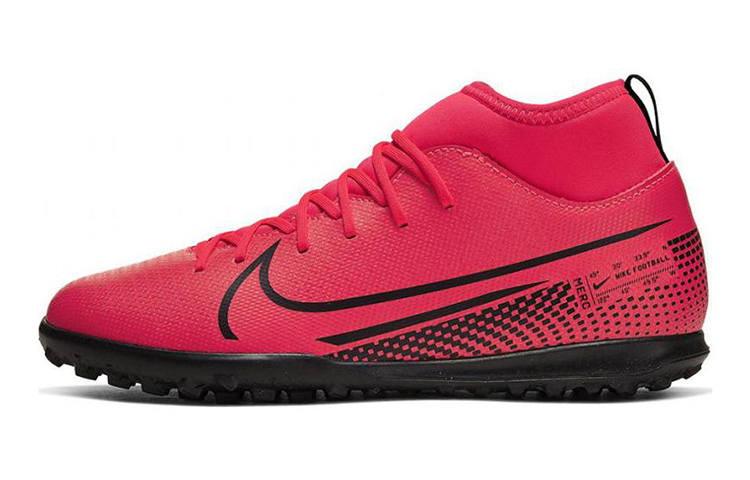 Nike Nike Mercurial Superfly 7 Club TF Slip Resistant Cushioning Abrasion Resistant Mid top Kids' Soccer Shoes Red Kids'