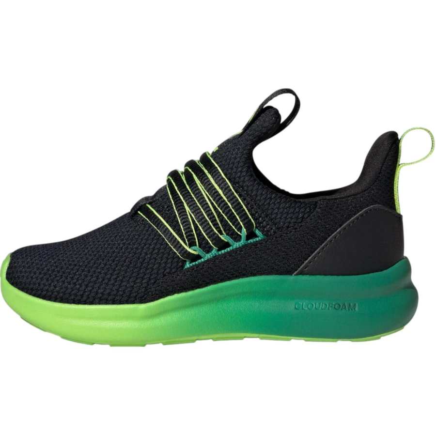 Adidas Adidas LITE RACER ADAPT 7.0 Abrasion Resistant Breathable Low top Casual Shoes Core Black/Half Court Green Kids'