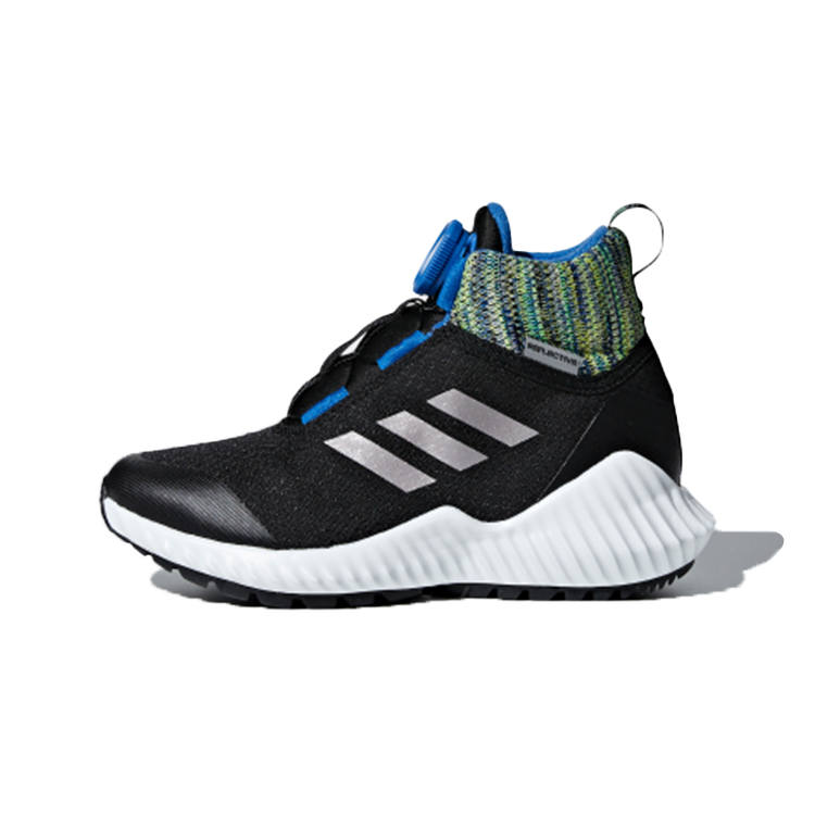 Adidas Adidas Fortatrail Abrasion Resistant Thermal Mid top Kids' Running Shoes Black Silver Kids'