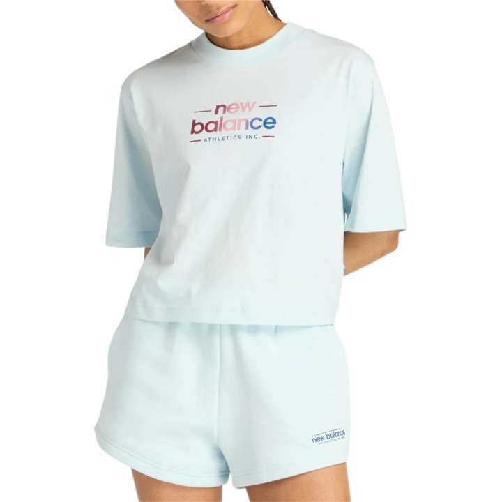 New Balance New Balance T Shirts Women's Light Blue Crew Neck