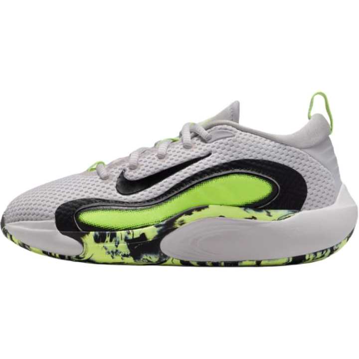Nike Nike ISOFLY Slip Resistant Cushioning Rebound Breathable Low top Children's Basketball Shoes Gray Kids'