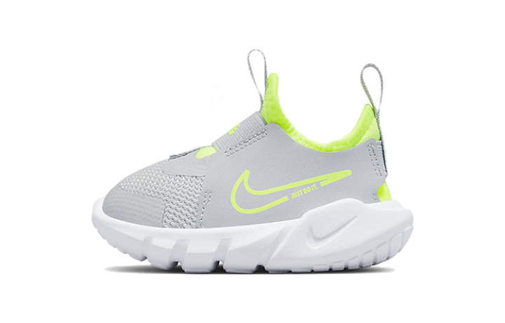 Nike Nike Flex Runner 2 Slip Resistant Cushioning Abrasion Resistant Low top Toddler Shoes Gray Green Infant And Toddler