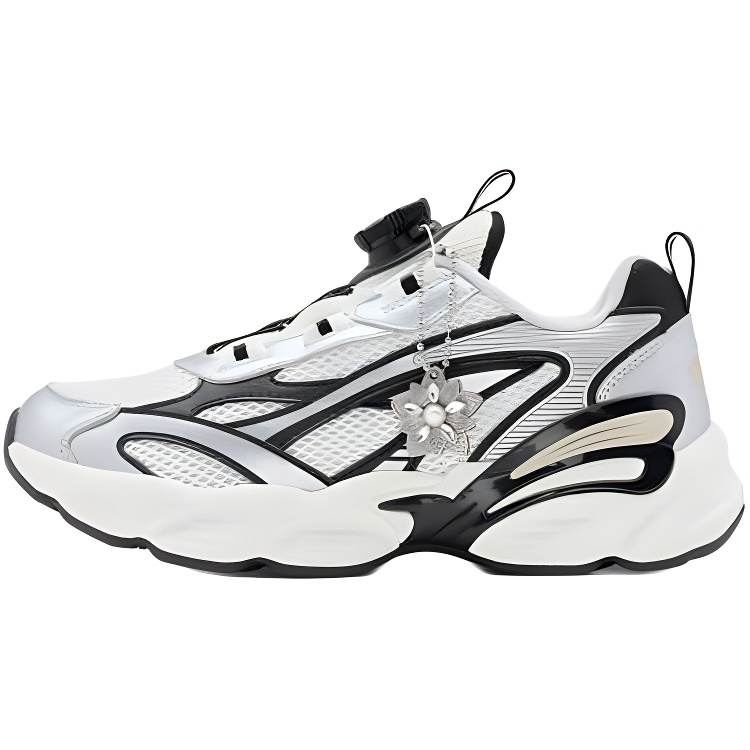 QIAODAN Low top Casual Shoes Silver Black Teenagers