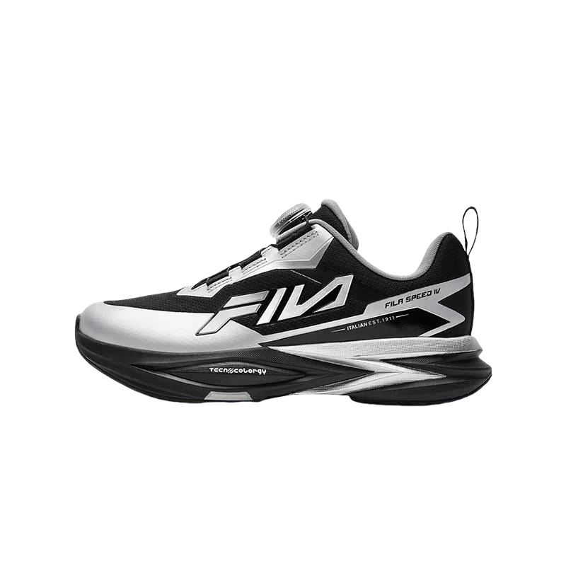 FILA KIDS BOA Abrasion Resistant Low top Kids' Running Shoes Black Gray Kids'