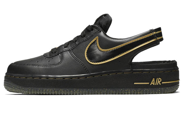 Nike Nike Air Force 1 VTF Black Metallic Gold GS