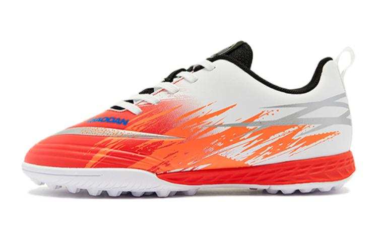 QIAODAN Synthetic Leather Low top Soccer Shoes Orange White Teenagers