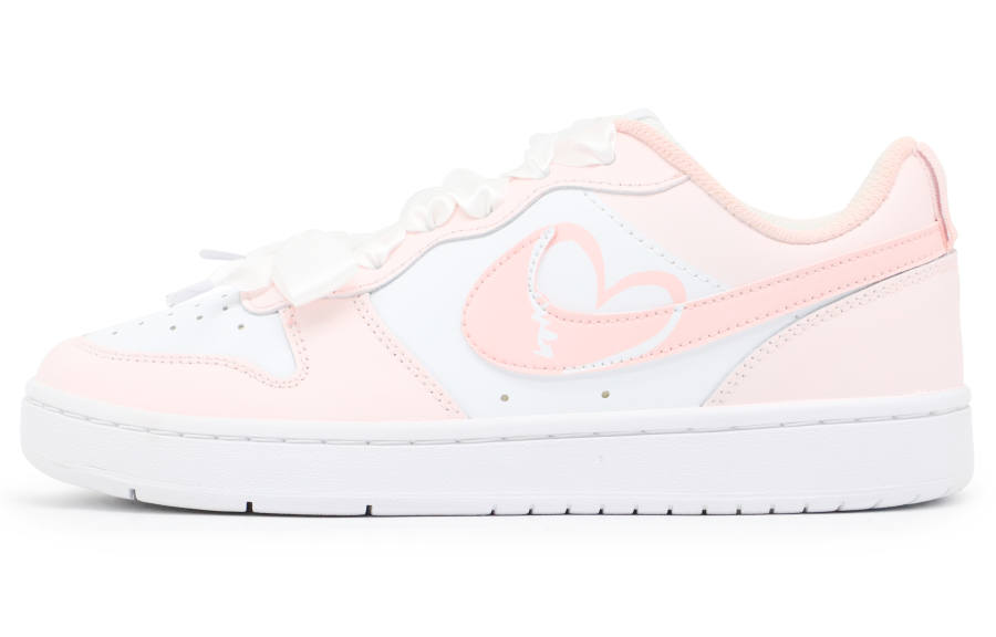 Nike Nike Court Borough Low 2 Leather Low top Kids' Skateboarding Shoes Pink White Teenagers