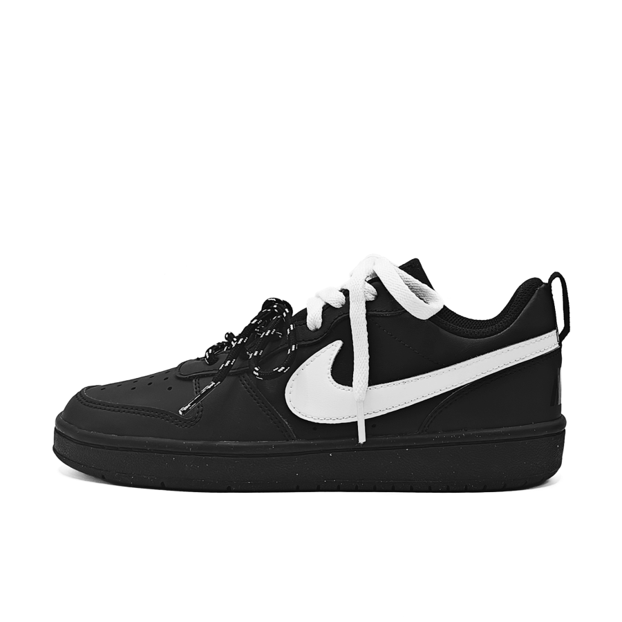 Nike Nike Court Borough Berry White Leather Slip Resistant Lightweight Cushioning Low top Kids' Skateboarding Shoes