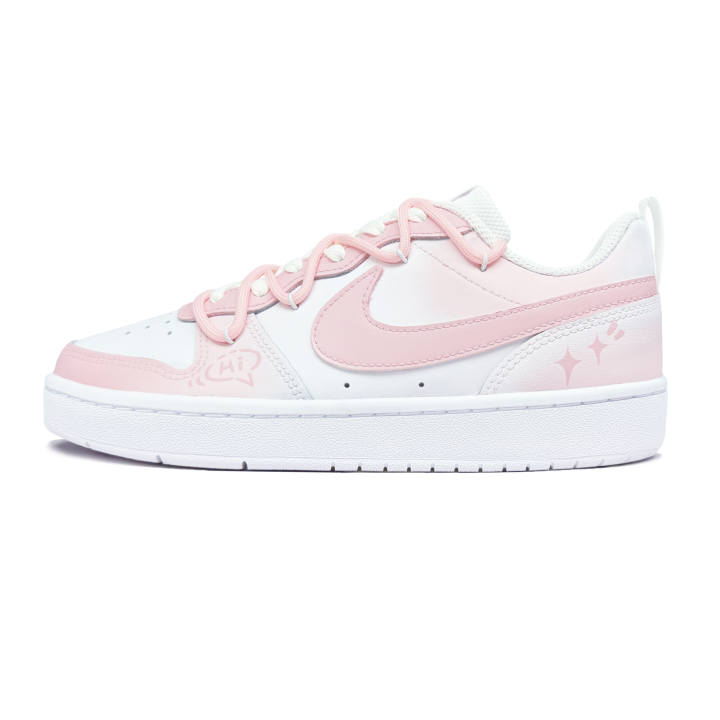 Nike Nike Court Borough Strawberry Cream Leather Slip Resistant Cushioning Abrasion Resistant Breathable