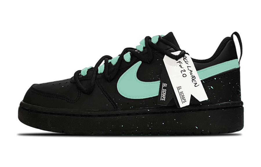 Nike Nike Court Borough Low top Kids' Skateboarding Shoes Black Green Teenagers