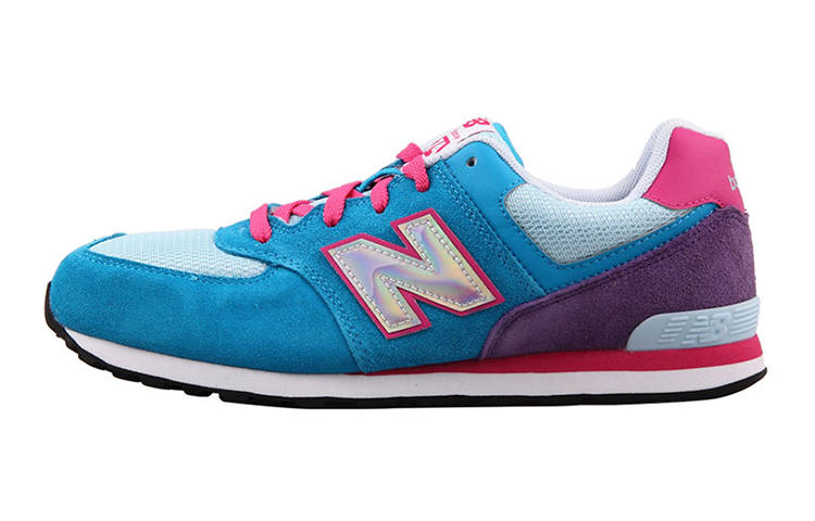 New Balance New Balance NB 574 Hologram Pack Breathable Low top Kids' Running Shoes Blue Pink Teenagers