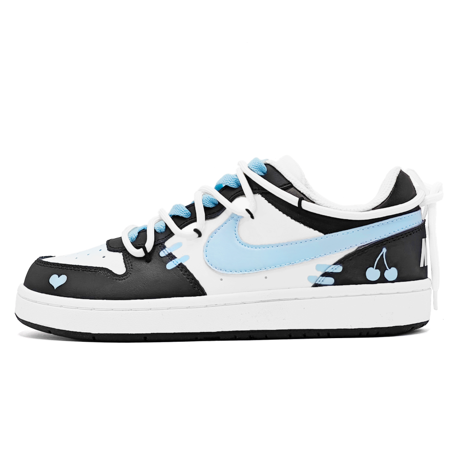 Nike Nike Court Borough Slip Resistant Lightweight Cushioning Low top Kids' Skateboarding Shoes Light Blue Teenagers