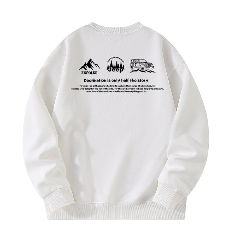 Jeep Sweatshirts Unisex Crew Neck Moderate Regular