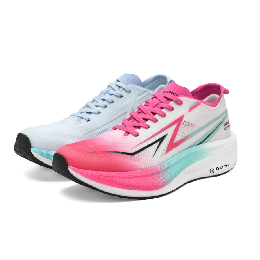 OURCOVER Rebound Breathable And Quick Dry Lightweight Cushioning Kids' Running Shoes Cyan Rose Mismatched Unisex