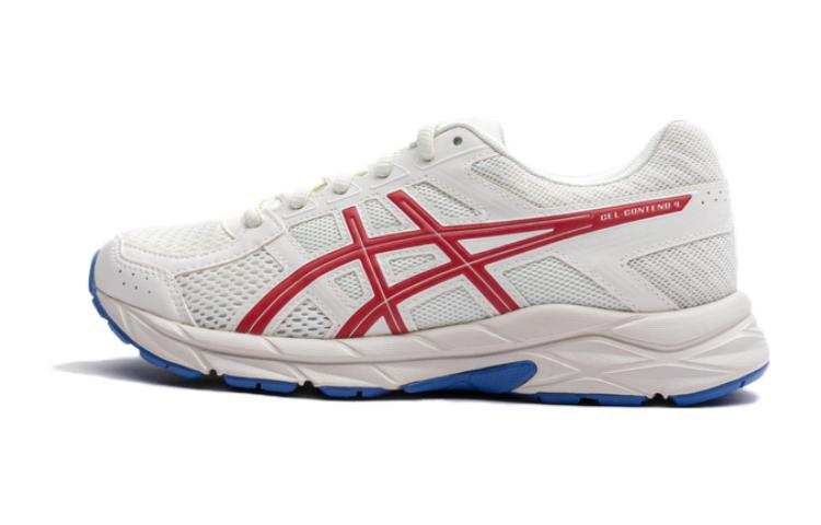 ASICS Gel Contend 4 Breathable Cushioning Low top Kids' Running Shoes White Red Kids'