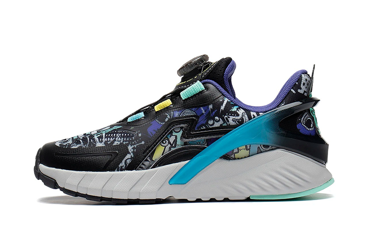 Li-Ning YOUNG Li Ning Sports Life Collection Slip Resistant Cushioning Abrasion Resistant Sports Casual Shoes Black Teenagers