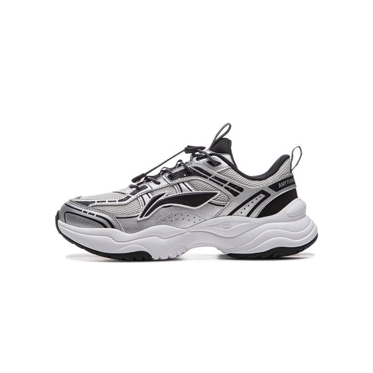 Li-Ning YOUNG Li Ning YOUNG Abrasion Resistant Low top Kids Lifestyle Shoes Silver Kids'