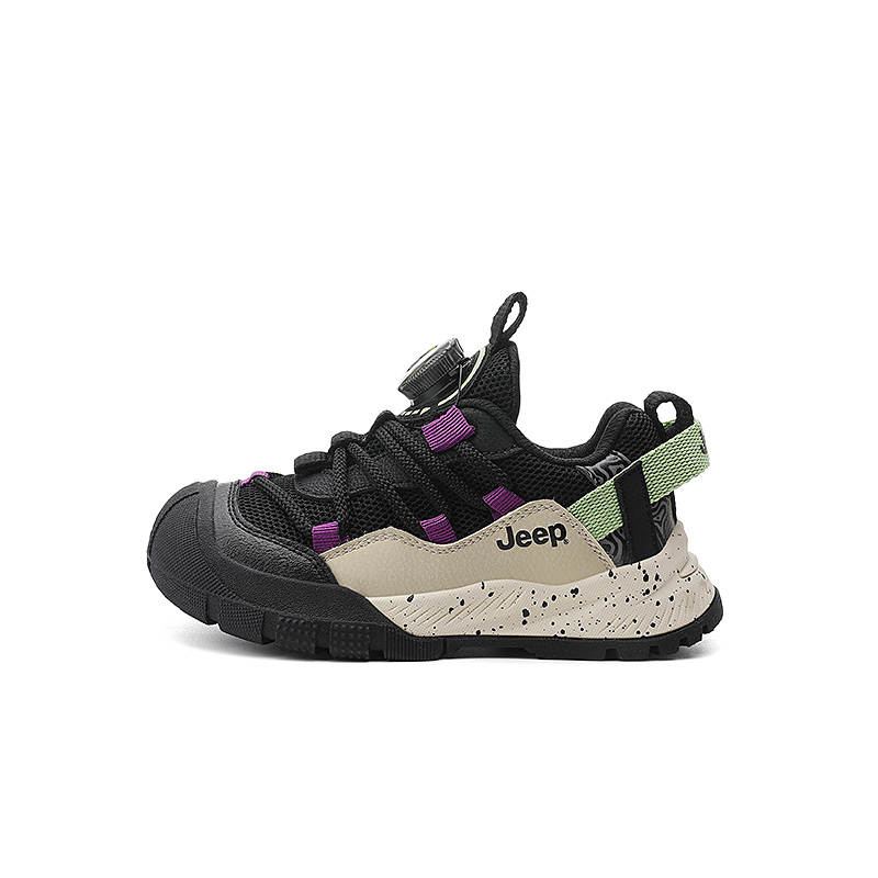 Jeep Synthetic Leather Low top Kids Lifestyle Shoes Black Brown Kids'