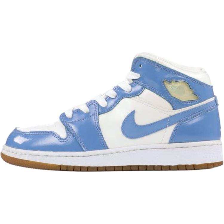 Jordan Jordan Air Jordan 1 Patent Leather High top Children's Basketball Shoes Blue Kids'