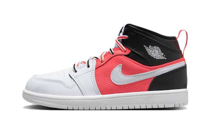 Jordan Jordan Kids Jordan 1 Mid "White Infrared" Sneakers