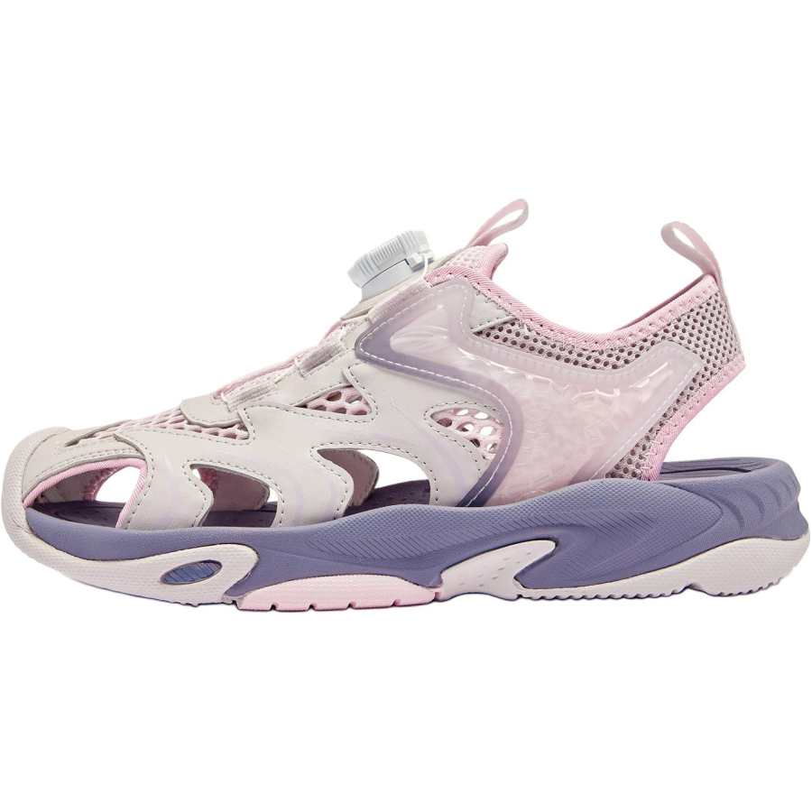 QIAODAN Synthetic Leather, Textile Slip Resistant Abrasion Resistant Low top Sandal Pink Teenagers