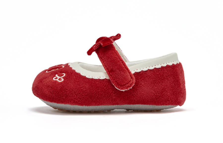 DAVE&BELLA Abrasion Resistant Slip Resistant Abrasion Resistant Slip Resistant Pre Walking Shoes & Sock Shoes Red