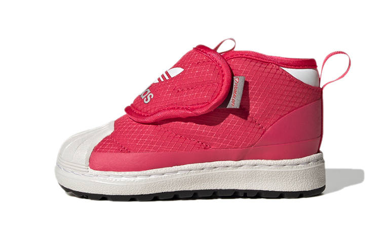 Adidas Originals SUPERSTAR 360 Comfortable Thermal Mid top Toddler Shoes Pink White Infant And Toddler