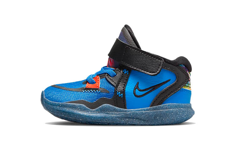 Nike Nike Kyrie 8 Infinity Irving Cushioning Abrasion Resistant Cushioning, Wear Resistant Mid top Toddler Shoes Blue Black