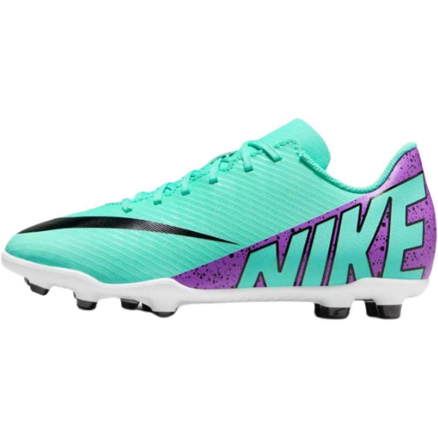 Nike Nike Slip Resistant Abrasion Resistant Low top Kids' Soccer Shoes Purple Green Kids'