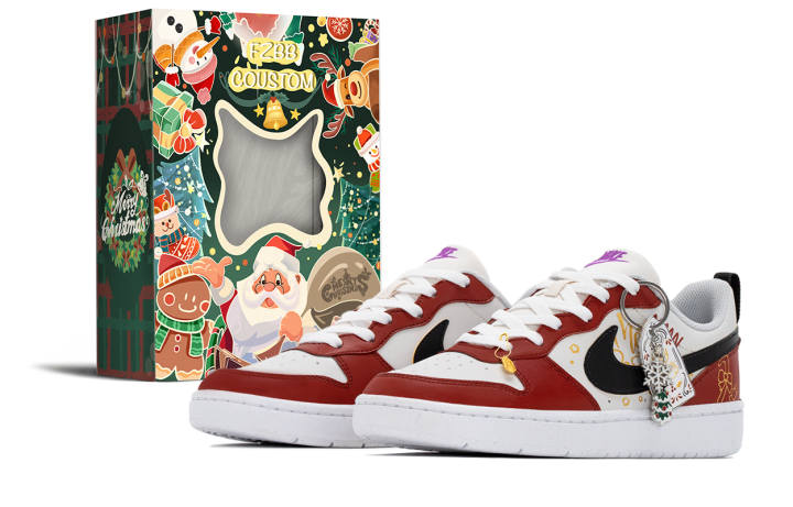 Nike Nike Court Borough Fairy Tale Box Synthetic Leather Slip Resistant Cushioning Abrasion Resistant